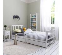 Otis Single Bed 3ft Frame with 4 Pull Out Storage Drawers in White