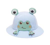 OTKARXUS Baby Sun Hat,1PC Cartoon Frog Kids Bucket Hat with Ears,Wide Brim Kids Fisherman Hat Cap for Unisex Boys Girls 6~24 Months (UK, Alpha, One Size, Blue)