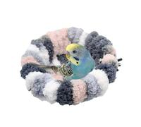 OTKARXUS Bird Nest for Cage,1Pc Plush Bird Bed,Winter Warm Parrot Nest House Snuggle Hut for Conure Budgie Cockatiel Lovebird Canary Finch Hamster Small Pets (Grey, L)