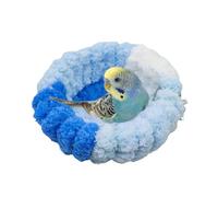 OTKARXUS Bird Nest for Cage,1Pc Plush Bird Bed,Winter Warm Parrot Nest House Snuggle Hut for Conure Budgie Cockatiel Lovebird Canary Finch Hamster Small Pets (Blue, S)