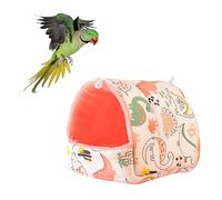 OTKARXUS Bird Nest House,1Pc Winter Warm Bird Bed for Cage with Hanging Loop,Parrot Nest Hammock Sleeping Hut for Small Birds Parakeet Cockatiel Lovebird Budgie Conures Hamster (White, L)