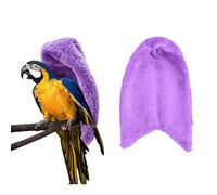 OTKARXUS Comfort Corner Fleece Bird Blanket,1PC Winter Warm Parrot Cage Snuggle Hut,Cage Bird Nest Parrot Bed for Parakeet Cockatiel Parrots Cockatiels (L, Purple)