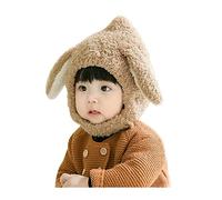 OTKARXUS Winter Warm Baby Girls Boys Toddler Hat,1PC Children's Warm Ear Protection and Windproof Baby Plush Hat with Long Cute Ears,Baby Hats and Caps for 1-2 Years Old Kids Winter Autumn (Khaki)