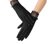 OTKARXUS Women Summer Sun Protection Gloves,1 Pair Ice Silk Lace Non Slip Driving Gloves,Full Finger Touchscreen Sunblock Gloves Mittens for Riding Cycling Hiking Fishing Outdoor Activities