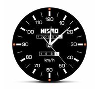 OTKU 12 Inch Wall Clock Decor Racing Car Speedometer Decorative Wall Clock For Man Cave Garage Decor Retro Motorsports Guage Design Driving Artwork Wall Watch For Modern Wall Decor