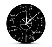 OTKU Decorative Wall Clock for Living Room,Advanced Math Irrational Numbers,12 Inch Modern Silent Non-Ticking Round Clock, Colorful Acrylic Print, Battery Operated Artwork