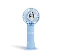 OTL Technologies Bluey Compact Handheld Mini Fan with Rechargeable Battery, Two Speed Settings, Quiet Operation, 15 cm, Red