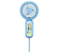OTL Technologies Bluey Mini Handheld Fan, Rechargeable Battery, Anti-slip Wrist Strap, Blue