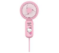 OTL Technologies Hello Kitty Mini Rechargeable Handheld Fan with Anti-Slip Wrist Strap, Pink