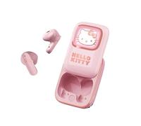 OTL Technologies HK1281 Hello Kitty Slide Open TWS Earphones with LED Light Up Display and Wireless Charging Case - Pink