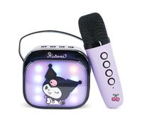 Kuromi Mini LED Wireless Karaoke Speaker with Bluetooth Microphone with Colour-Changing Lights