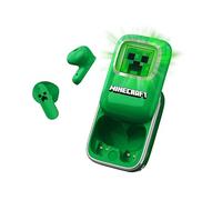 OTL Technologies MC1316 Minecraft Creeper Slide TWS Earphones with LED Light Up Charging Case - Green