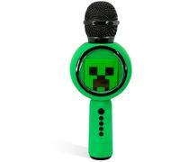 OTL Technologies MC1240 Minecraft Popsing LED Light Up Wireless Karaoke Microphone with Voice Changer Mode - Green