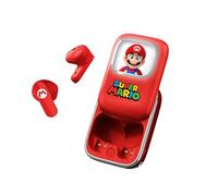 OTL Technologies SM1278 Super Mario Slider TWS Earphones with Slide Open Light Up Charging Case - Red