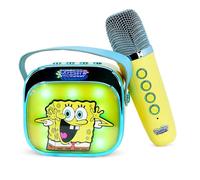WIRELESS Karaoke Speaker with Microphone and LED Lights SpongeBob Compatible with Any Bluetooth Sound Source