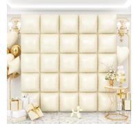 OTLGEUA Sand White Square Foil Balloons Wall Backdrop 25Pcs Double Sided Cream Beige Balloon Tunnel Arch Kit For Birthday Christmas Graduation Baby shower Summer Jungle Party Decorations