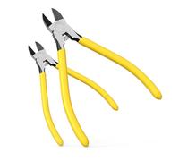 OTLOOMTBT 6-In and 5-In 2 PCS Ultra Sharp Compact Wire Cutters with Long Flat Nose Pliers Ideal for Cutting Crafts, Flowers, Plastics, Appliances and Any Clean Cutting Needs Powerful Wire Cutter