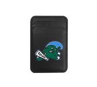 OTM Essentials Tulane University Faux Leather Phone Wallet Sleeves, Sleek Magnetic Phone Wallet Case, Lightweight Compatible with Magsafe Devices, Classic