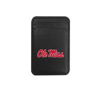 OTM Essentials University of Mississippi Faux Leather Phone Wallet Sleeves, Sleek Magnetic Phone Wallet Case, Lightweight Compatible with Magsafe Devices, Classic