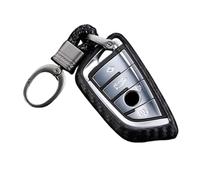 OTMIK Carbon Fiber Pattern Silicone Car Key Cover Case Compatible with bmw X3 X4 X5 X6 1 2 Series Smart Keys shell Car key Holder Accessories (key case + keychain)