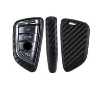OTMIK Carbon Fiber Pattern Silicone Car Key Cover Case Compatible with BMW X3 X4 X5 X6 1 2 Series Smart Keys shell Holder