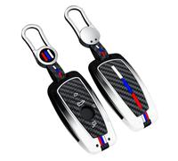 OTMIK Compatible with bmw F20 F30 G20 f31 F34 F10 G30 F11 X3 F25 X4 I3 M3 M4 1 3 5 Serie 2025, for bmw Gradient Colored Carbon Fiber Zinc Alloy Car Key Case (4 Buttons)