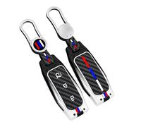 OTMIK Compatible with Ford Focus 3 4 ST Mondeo 5 MK5 Mustang F-150 Explorer Edge Fiesta Kuga MK3, Gradient Colored Carbon Fiber Zinc Alloy Car Key Case