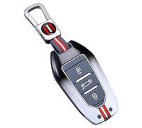 OTMIK Gradient Black And White Zinc Alloy Car Key Cover Cases fit for Peugeot 3008 208 308 508 408 307 4008 for Citroen C4 C4L C3 C6 C3-XR Picasso DS3 DS4 DS5 3 Buttons (A)
