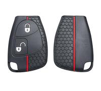 OTMIK Silicone Car Key Case Suitable for Mercedes Benz AMG Viano W639 B C E S ML SLK CLK Class W211 W202 Key Cover Accessories (2 Buttons)