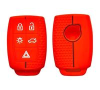 OTMIK Silicone Car Key Cover Case fit for Volvo XC90 C70 S60 D5 V50 S40 C30 Key Shell Accessories (Red)