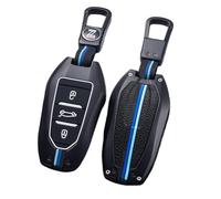 OTMIK Zinc Alloy Car Key Cover Cases fit for Peugeot 207 3008 208 308 2008 307 508 5008 407 301 206 Citroen C1 C2 C3 C4 Grand C5 Ds 3 5 Keychain Accessories (Black)