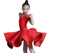 OTMYIGO Girl latin dresses,dancing ballroom dance dress tango skirt standard salsa Dance Competition Party Dresses,A4,140