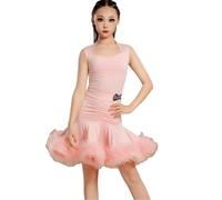 OTMYIGO Kids Girls Latin Dance Dress Two-Piece Ballroom Competition Skirt Samba Tango Children Dancewear Performance Ballroom Dancing Costum,Pink,110