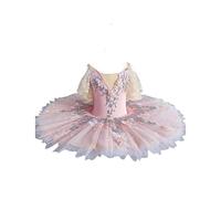 OTMYIGO Professional Ballet Tutu Girls Swan Lake Tutu Platter Pancake Tutu Ballerina Party Dress Ballet Dance competition Costum,Pink,120