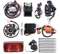 OTOHANS AUTOMOTIVE Complete Electrics Wiring Harness Stator Coil CDI Solenoid Relay Spark Plug Tail Light for 4 Wheelers Stroke ATV （150cc 200cc 250cc 300cc） Pit Dirt Bike Go Kart Zongshen Lifan by