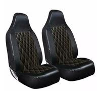 OTOKEA Fits VAUXHALL CROSSLAND X - Front Seat Cover Pair, Quilted Waterproof Cushioned, Elasticated Edges, Black Semi Tailored Fit - Set of 2