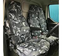 OTOKEA For CITROEN BERLINGO 2012 - Set of 2 Front Seat Cover, Semi Tailored, Waterproof Durable Material, Airbag Friendly - Single & Double Seat Covers, Black x2