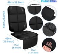 OTOKEA For Range Rover Sport & Vogue - Car Seat Protector for Baby and Child Car Seats, 600D Oxford and PVC Leather, Waterproof, with Storage Pockets, Black