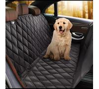 OTOKEA Rear Seat Cover Fits FIAT 500 2012+ - 2 in 1 Hammock Quilted Waterproof Cushioned Design, Use For Pets Dogs Tools Kids - Black