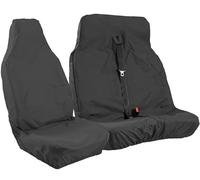 OTOKEA Seat Cover Semi-Tailored For CITROEN BERLINGO 2012 - Set of 2, Waterproof Durable Material, Airbag Friendly, Single & Double Seat Covers, Black x2