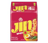 OTOKI Jin Ramen with Spicy Flavour, Authentic Korean Instant Noodles, Authentic Korean Ramen Soup Mix, Aromatic and Rich Gourmet Ramen 120g (Pack of 4)