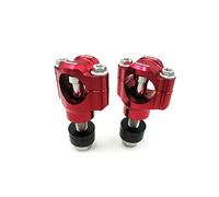 OTOM Motorcycle Handlebar Clamp CNC Aluminum Alloy Bar Clamps 28mm or 1 1/8" For CRF HandleBar Riser (Red, 12mm)