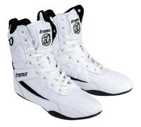Otomix Men’s High Top Flat Bottom Sole Professional Olympic Boxing Shoes, for Weightlifting, Bodybuilding, Deadlift Powerlifting, Wrestling Gym & Sports Training Boots White