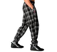 Otomix Men's Baggy Bodybuilding Workout Muscle Pants, Plaid, X-Large