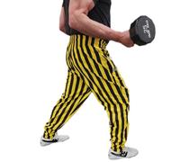 Otomix Men's Baggy Bodybuilding Workout Muscle Pants, Yellow Black, X-Large
