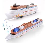 OTONOPI Cruise Ship Model Toy Ocean Liner Boat Toy with Light and Sound for Kids Toddlers Boys Girls Adults Age 3-12+ Birthday Children's Day Gift Home Decoration Collection