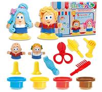 OTONOPI Dough Play Set Crazy Cuts Stylist Hair Salon Barber Shop Haircut Pretend Play Color Dough Toy with Dough and Molds for Kids Pack of 13pcs