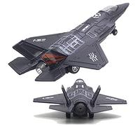 OTONOPI Fighter Jet Military Plane Model F-35 Aircraft Army Air Force Diecast Metal Pull Back Bomber Attack Plane with Lights and Sounds for Kids or Commemorate Collection