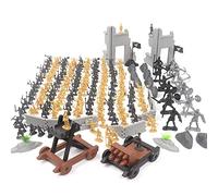 OTONOPI Toy Soldiers Medieval Plastic Knight Action Figure Castle Playset Classic Army Men Military Toys Mini Ancient Soldiers Warriors Age 3+ 250PCS with Carrying Bags