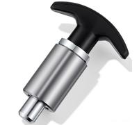 Otoolling 1 Pcs Steel Handle Locking Spring Loaded Pull Pin T Knob Spring Plunger Loaded Pull Pop Pin Shank Knob Plastic Handle for Welding Shelve Industrial Rack System Fitness 3.15 Inch (1/2 Inch)